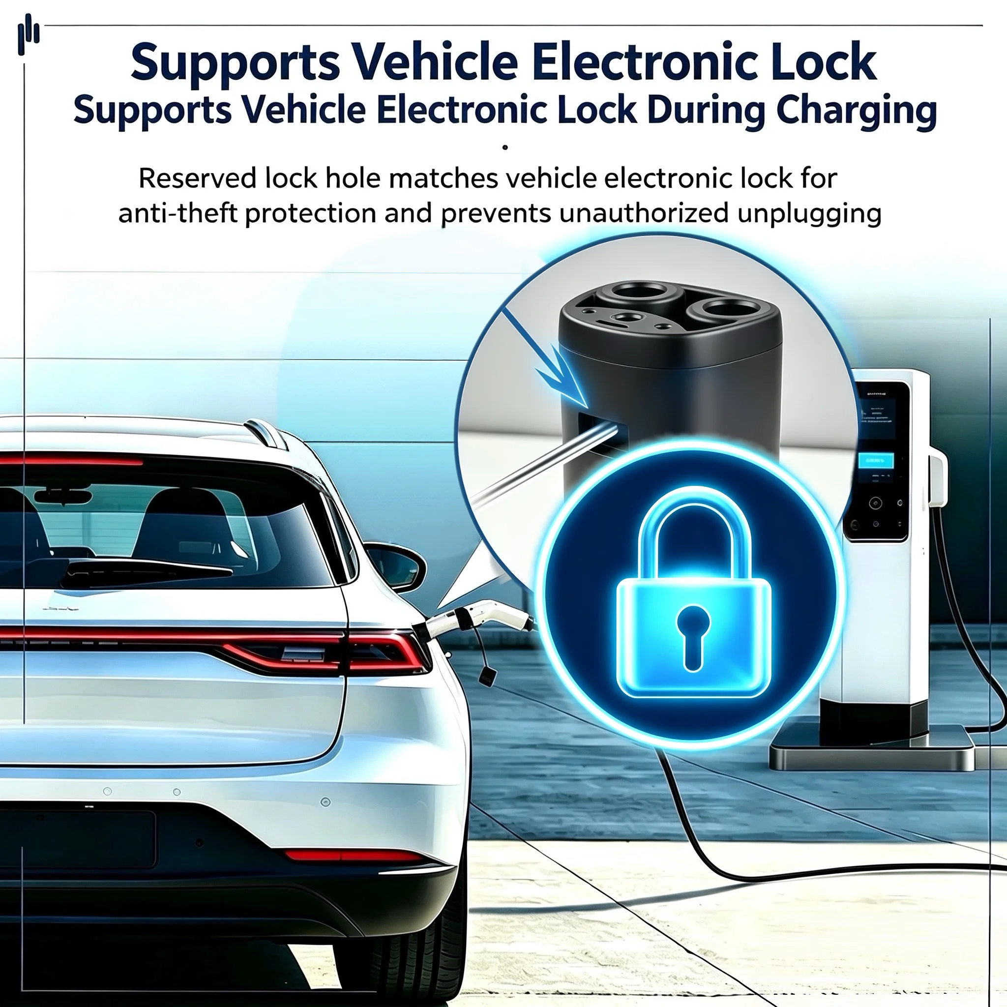 GB/T to NACS Charging Adapter Car Accessories, EV Connector for GB‑T Wallbox EVSE, to Charge NACS Vehicles, Fits Tesla NACS Port