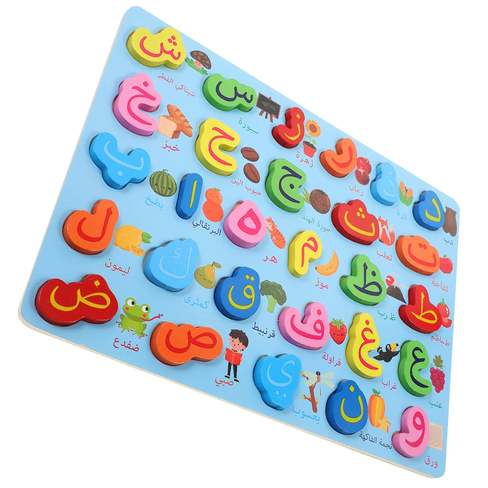 

1 Set Educational Arabic Alphabet Puzzle Board Medium Size Colorful Matching Game for Preschool Cognitive Skills Development