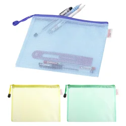 Bolsa impermeable con cremallera para documentos, carpeta de bolsillo para documentos, suministros escolares y de oficina, A5