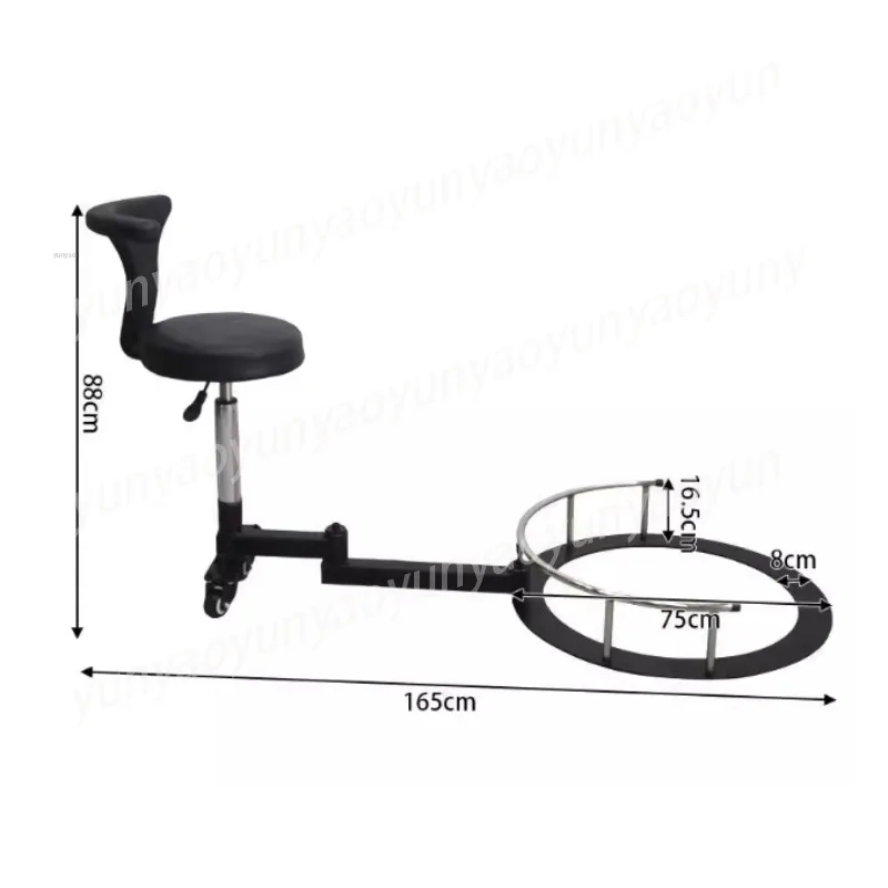 For Adjustable Barber Stool Rotating Barber Chair with Wheels Salon Technician Chair Beauty Swivel Chair