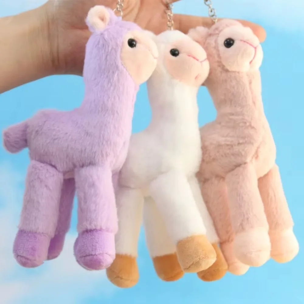 แฟชั่นการ์ตูน Alpaca พวงกุญแจ Plush Mini กระเป๋าเป้สะพายหลัง Key Chain ตุ๊กตาพวงกุญแจ