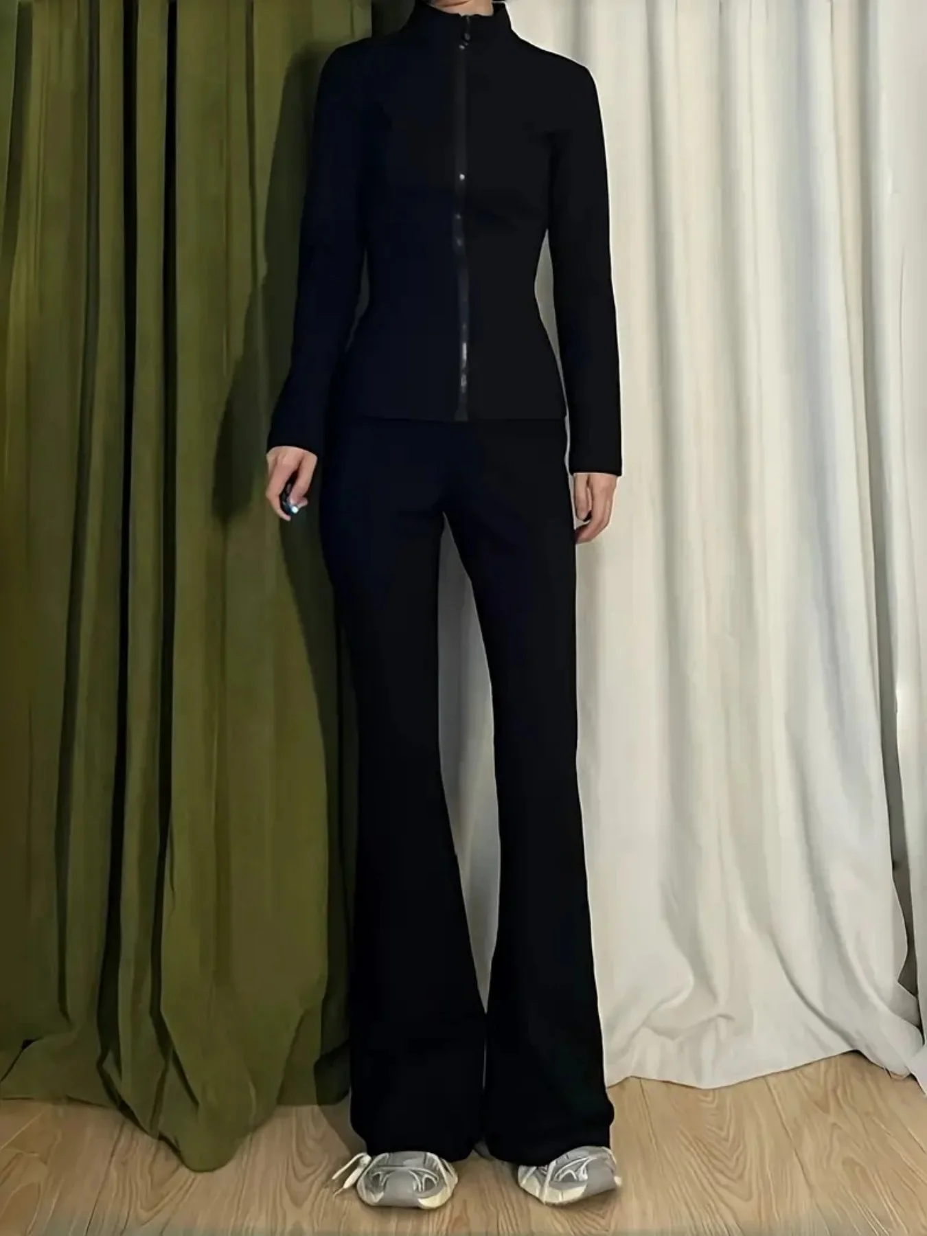 Quatre saisons nouveau style coréen femmes coupe ajustée sports de plein air entraînement fitness cardigan col montant manteau à glissière veste de sport décontractée à la mode Pilates Yoga cyclisme vêtements de protection solaire