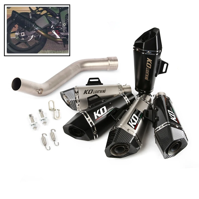 

For Kawasaki Ninja ZX6R ZX636 2009-2022 Motorcycle Exhasut System Stainless Steel Muffler Tail Pipe MIddle Connect Tube Slip On