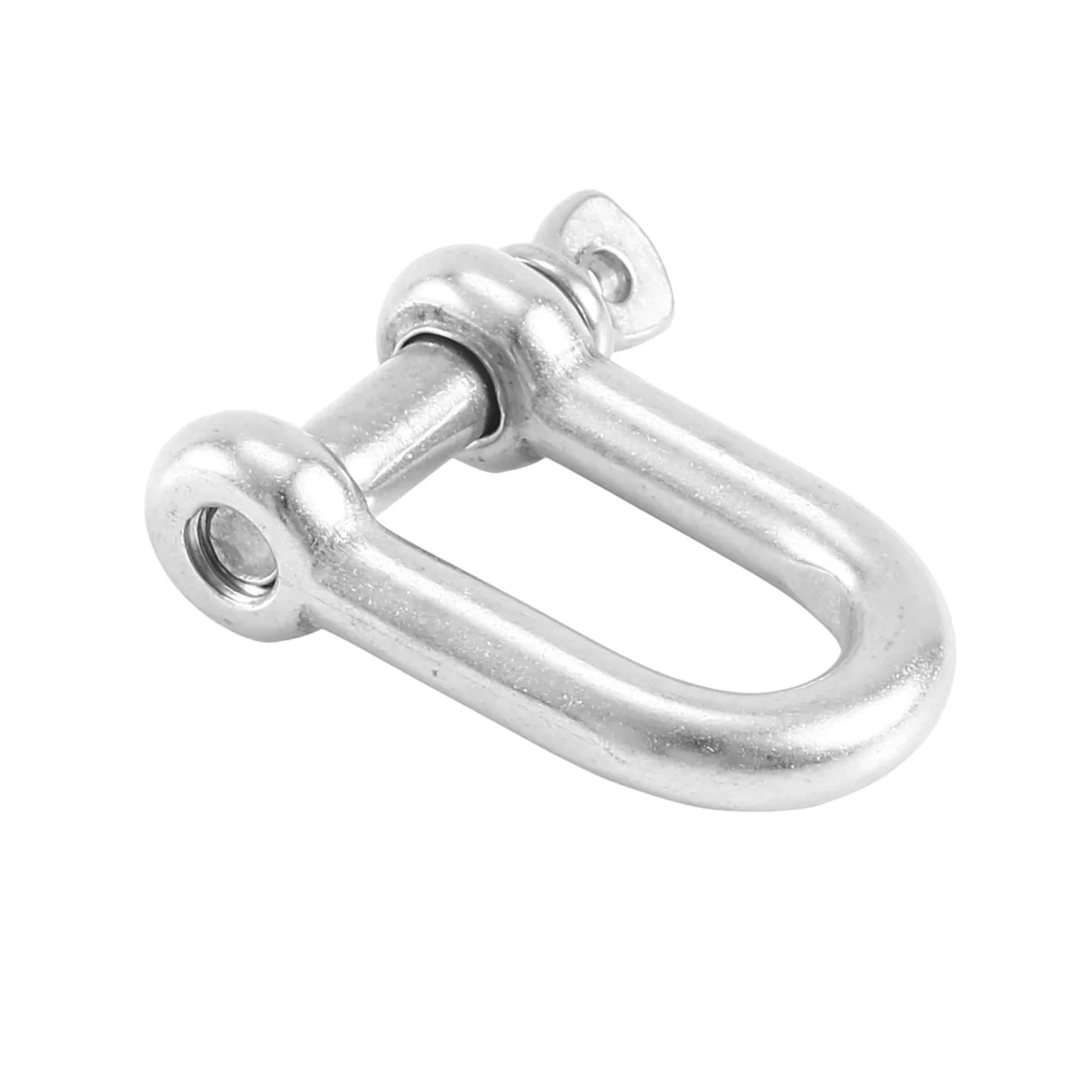 AS53-M6x38mm Straight D-Shackle, Short, Stainless Steel AISI