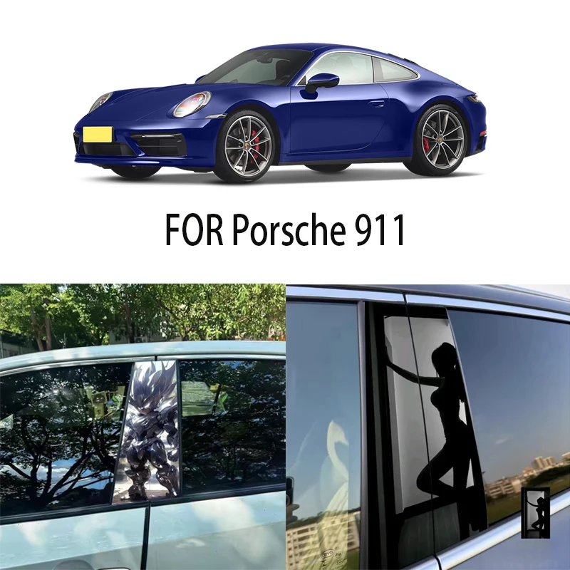 

Door Window Decoration Trims Pillar Posts Stickers Auto Styling For Porsche 911 Car accessories