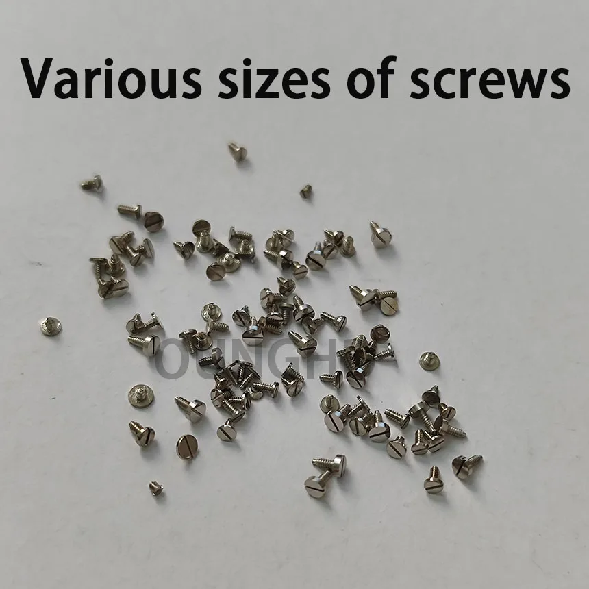 Watch movement accessories miscellaneous screws of various sizes are the original movement screws