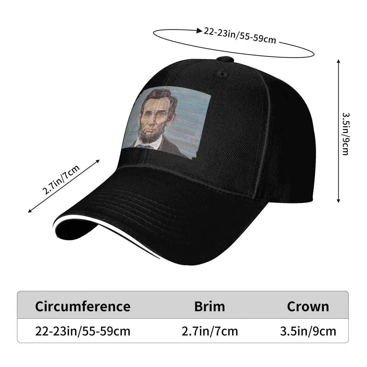 Lifelong Learner - Abraham Lincoln Baseball Cap Strapback Dad Hat Six Panel Structured Crown Sun Protection UPF 50+ 6
