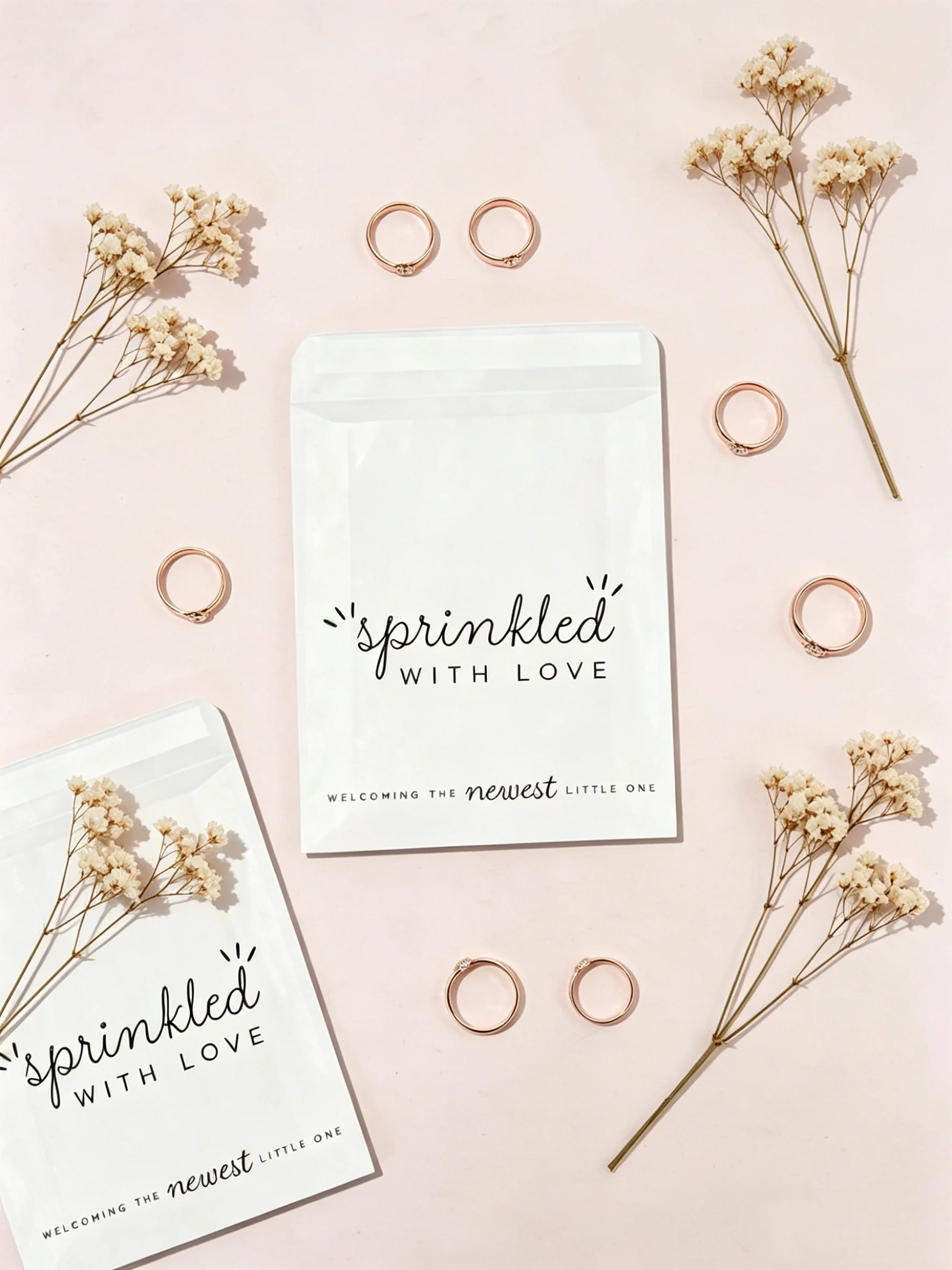 

Baby Sprinkle Favor Bags Sprinkled With Love Personalized Donut Cookie Candy Buffet Wedding Guest Gifts
