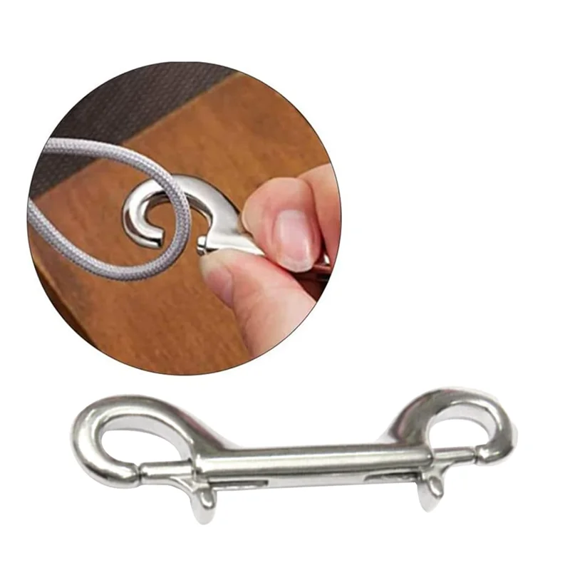 

Hot AD-Double Ended Bolt Snap Hook, 10 Pack 3-1/2 Inch Double End Trigger Snaps Metal Clips For Diving, Dog Leash Durable