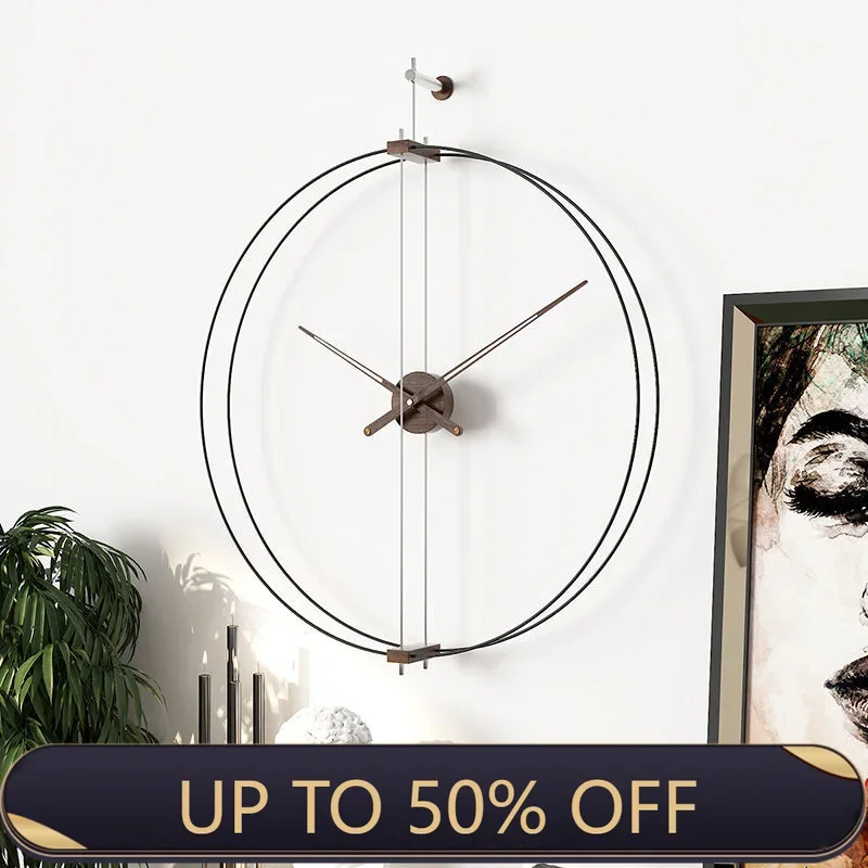 Nordic Spanish Wall Clock Modern Living Room Large Wall Clocks Bedroom Silent Movement Clock Luxury Decorative Quartz Clocks