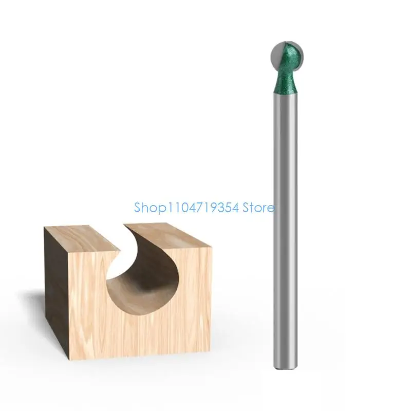 0XLD Professional Ball Nose Milling Tool Extended Handle Round Nose Router Bit for Smooth Curves in Crafting