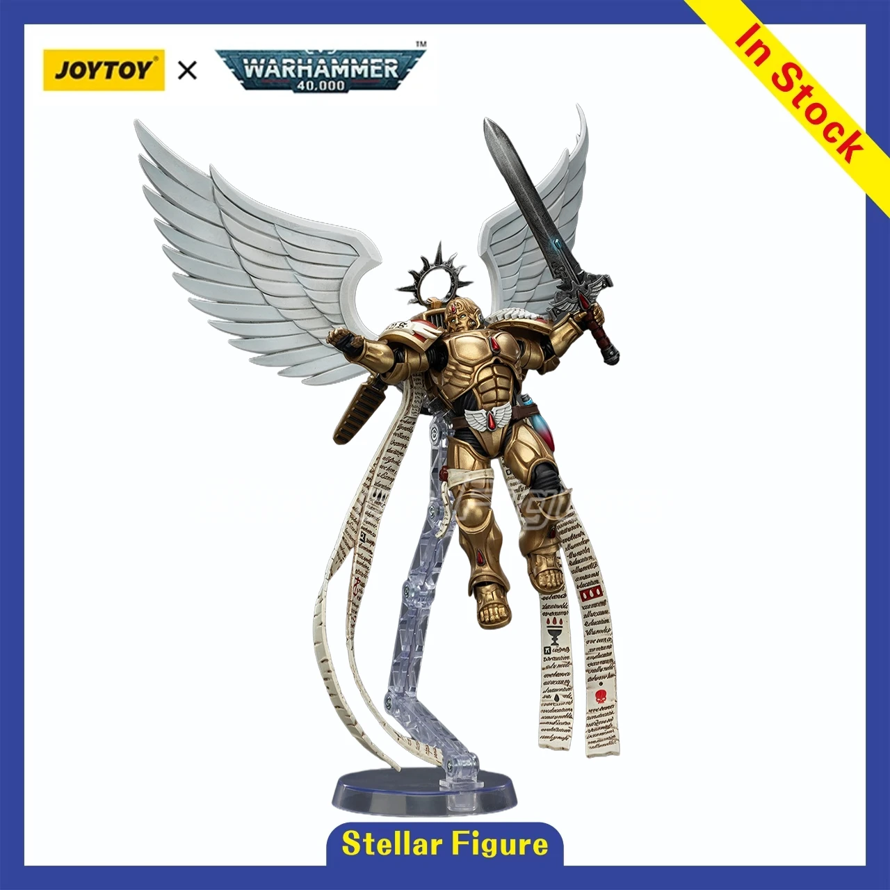 

【SF】JOYTOY Warhammer 40K 1/18 Фигурка Blood Angels The Sanguinor с Encarmine Broadsword Модель игрушки Коллекция подарков