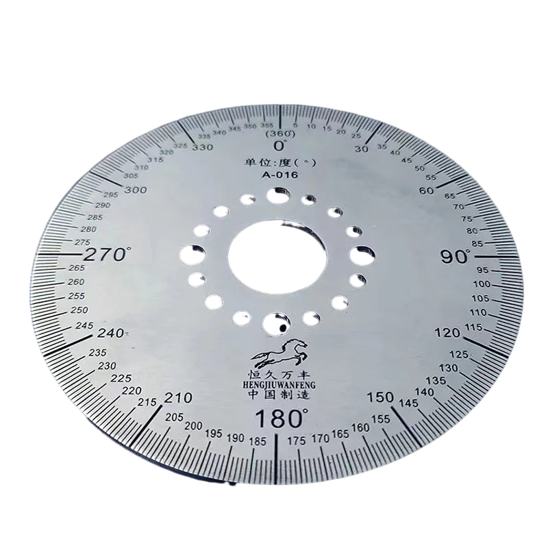 High quality Stainless Steel  Scale 360 Degree Scale Small Scale Protractor Stainless Steel Disc 100 # 20 # 2