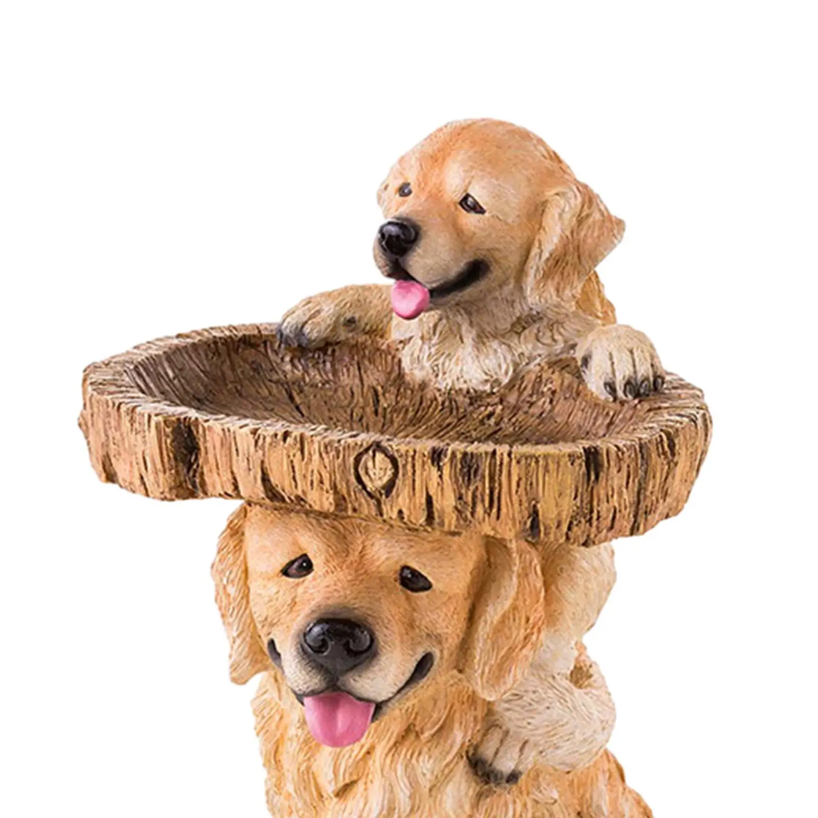 

Статуэтка собаки из смолы: кормушка, поилка для птиц, скульптура животного для сада, ландшафта, крыльца, газона, подарок на новоселье