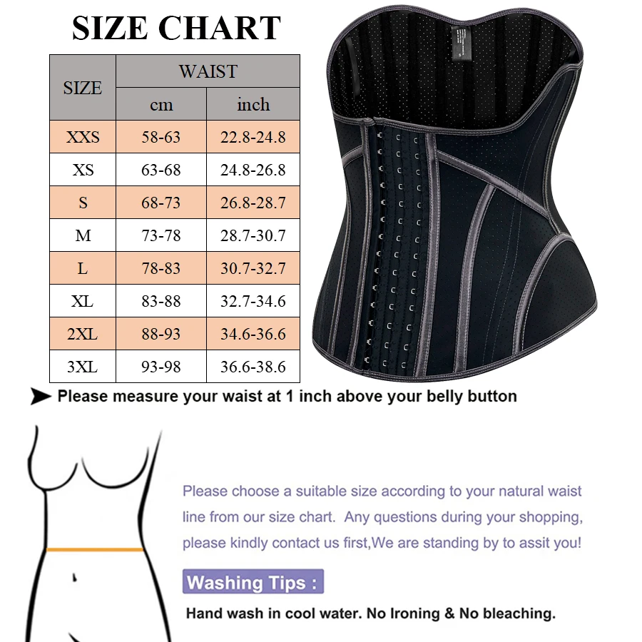 Latex Waist Trainer Corset Body Shapewear Women Flat Belly Slimming Sheath Fitness Girdle Shaper Fajas Colombianas 19 Steel Bone