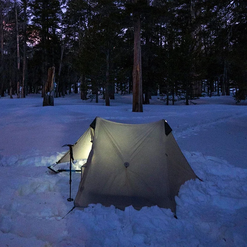 3F UL GEAR LanShan 2 Person Tent Ultralight Outdoor Mountaineering Hiking Fishing Camping 3/4 Season 15D Silnylon Rodless Tent view 6