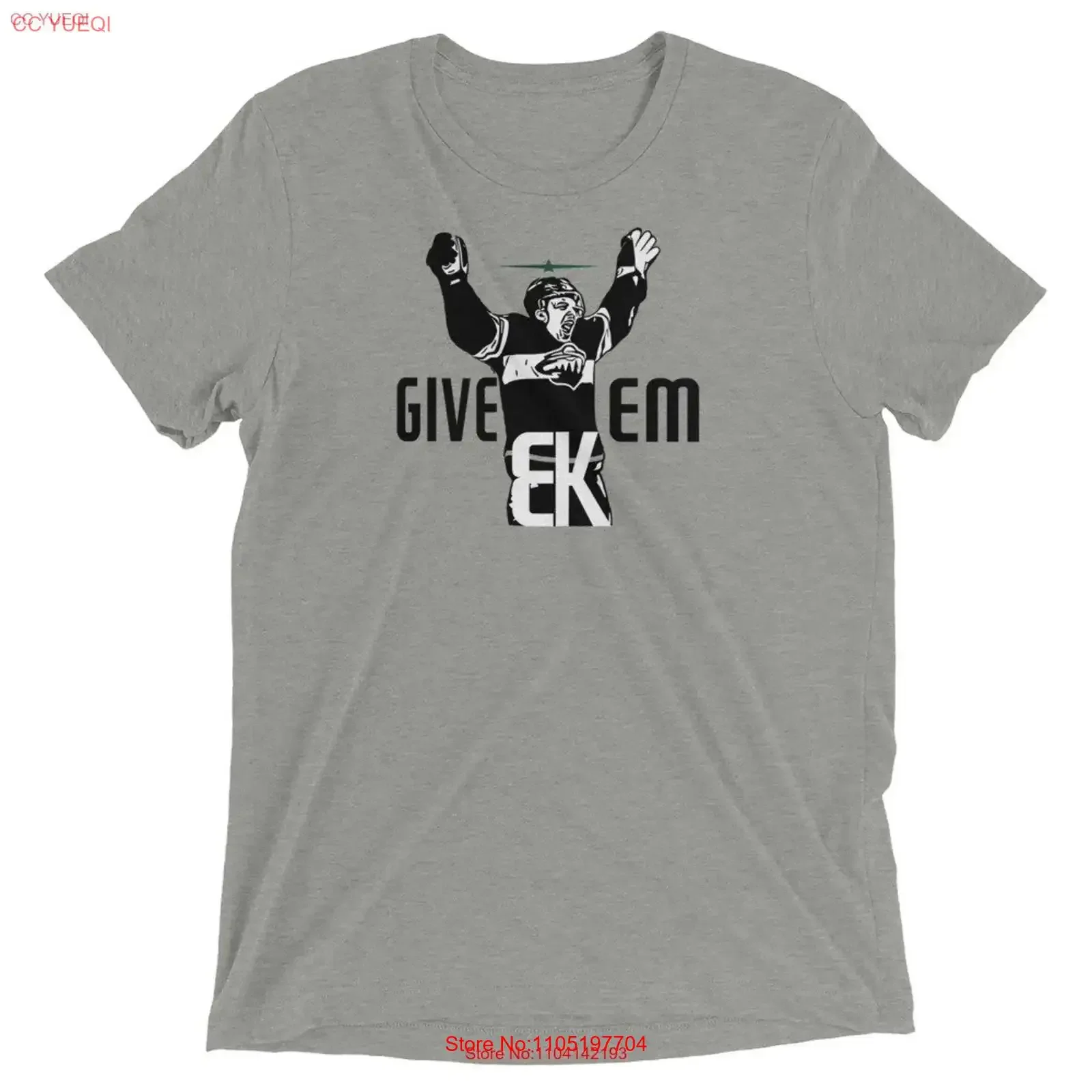 Give Em EK Joel Eriksson Short sleeve T Shirt Minnesota Hockey vintage Washed Versatile Unisex Casual Comfortable Stretched