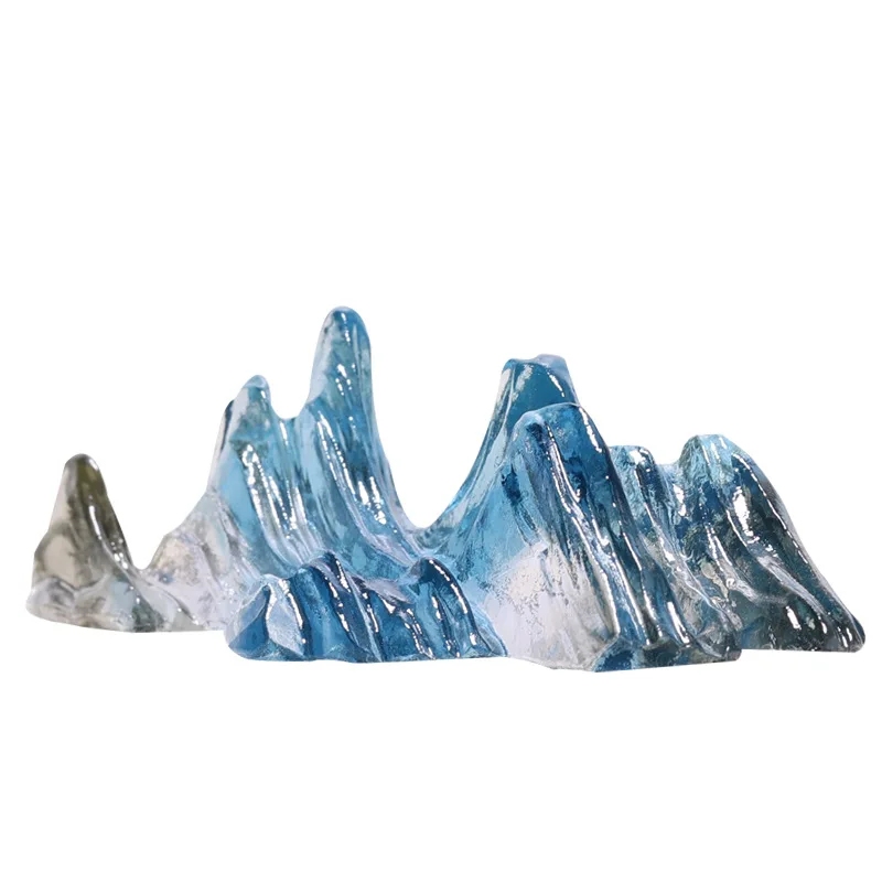 

Glazed mountain view pen holder ornament creative decoration zen rockery ornament study study micro landscape decoration