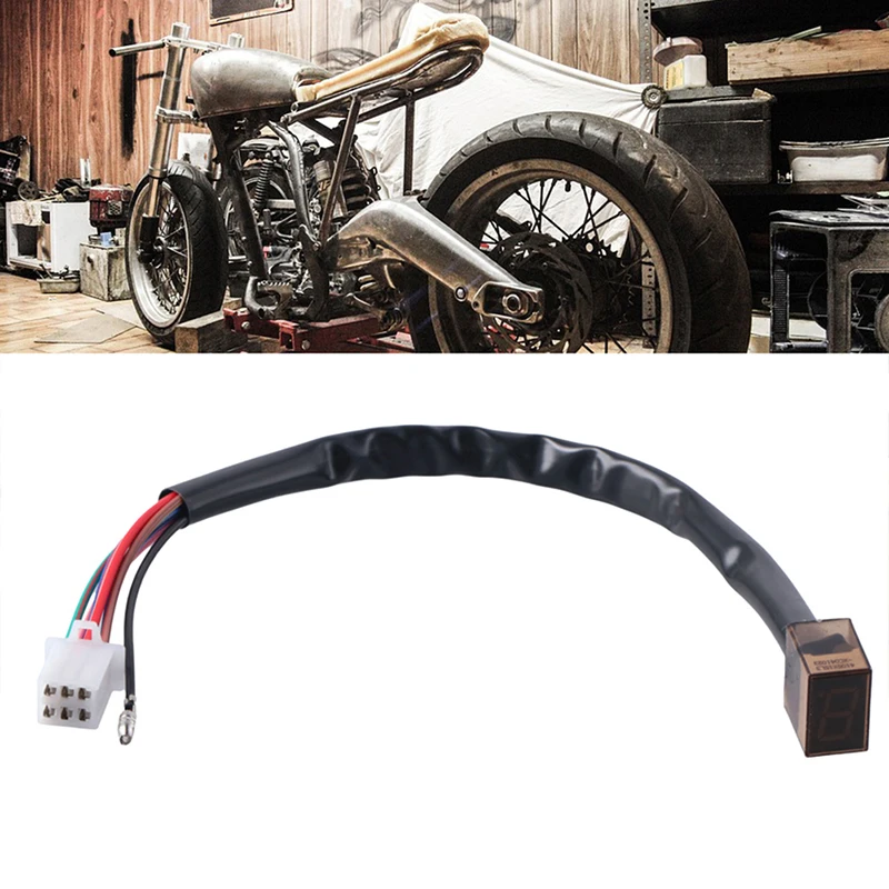 LED Universal Digital Gear Indicator Motorcycle Display Speedometer Indicator Motorcycle Display Shift Lever Sensor 5 Gears