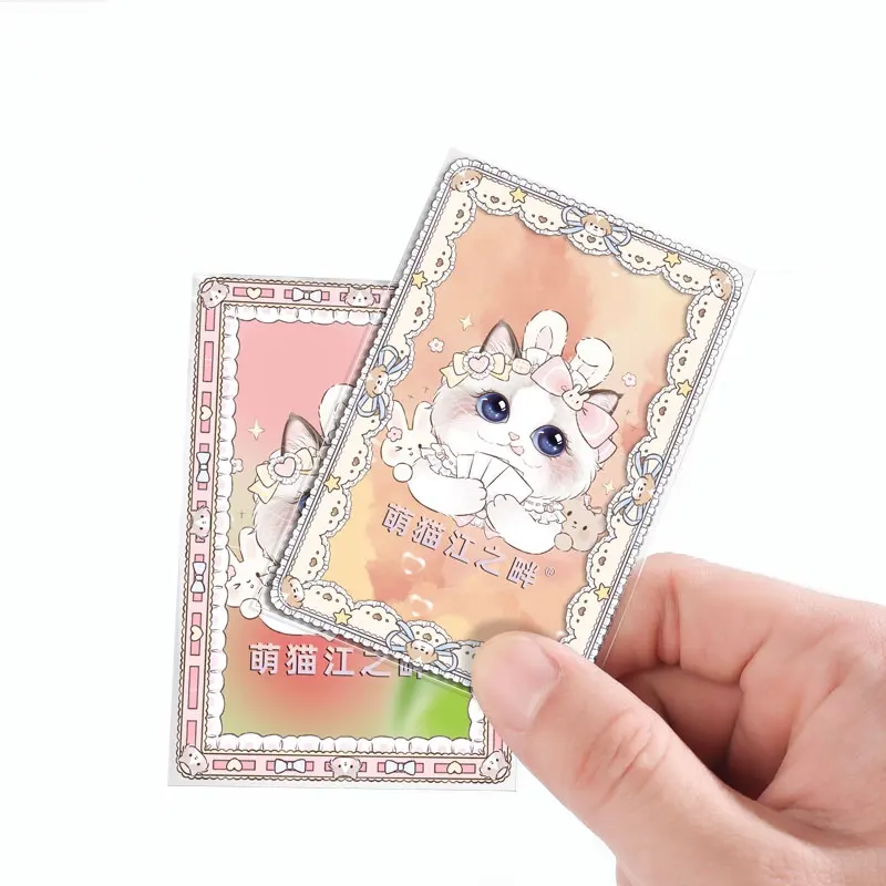 30Pcs 61x91mm Lace Flower Transparent Clear Sleeves Korea Idol Photo Holo Protector Album Card Set Trading Cards Shield Cover