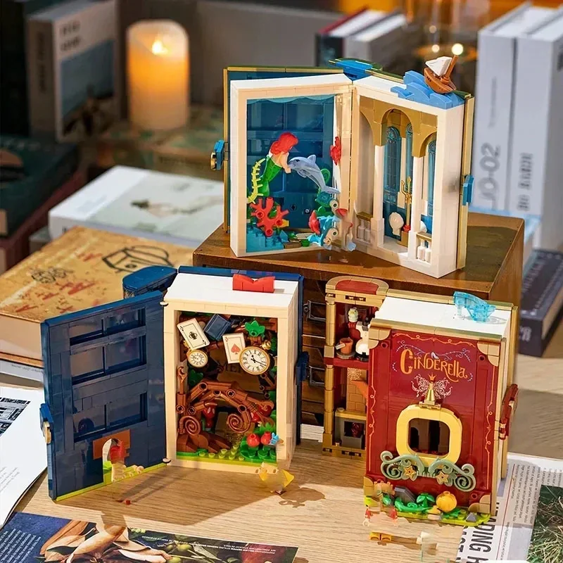 Dream Princess 3D Storybook Building Blocks Books Anime Film MOC Bricks Toys Cute Fairy TalesModel Children Girl Birthday Gifts view 5
