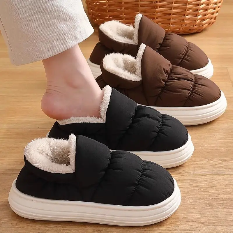 Immagine 5: Scarpe di cotone da donna invernali Scarpe da donna antiscivolo Peluche Scarpe da coppia robuste Moda Slip on Stivali da neve da donna Nuovo Zapatos De Mujer