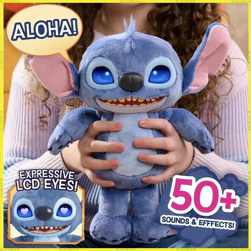 30-35 سنتيمتر ديزني ليلو وستيتش التعريفي Lcd عيون 50 الأصوات تأثير غرزة ألعاب من نسيج مخملي لطيف رقيق مخدة ناعمة الراحة دمية هدية #1