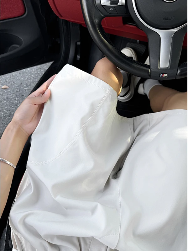 

Мужские летние шорты American Sle Ice Silk Quick Dry: тонкие, повседневные, пляжные, прямого кроя, однотонные