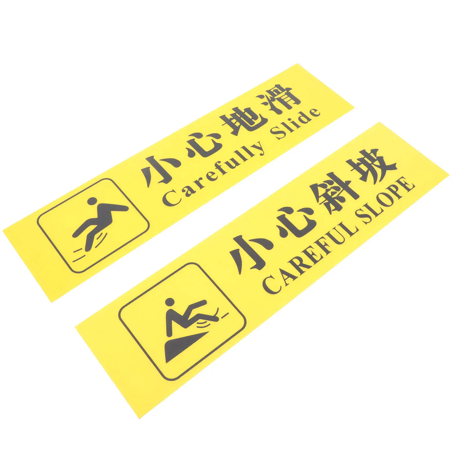 

4Pcs Slippery Caution Signs Bright PVC Stickers for Wet Floor Warning Indoor Outdoor Safety Reminding Sticker Public Place Floor