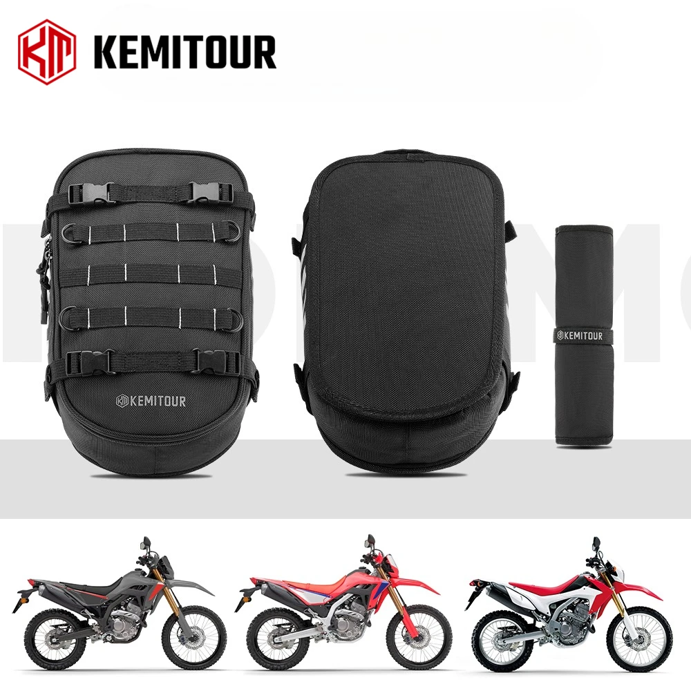 

Universal Motocross Rear Fender Bag Tail Bag 6L with Tool Roll Storage Pouch for Enduro Dual Sport Motocross Adventure Bikes Bag