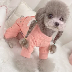 Soft Warm Dog Pajamas Jumpsuit Winter Pets Puppy Dog Clothes Overalls Sleepwear Chihuahua Yorkshire Pomeranian Coat Clothing