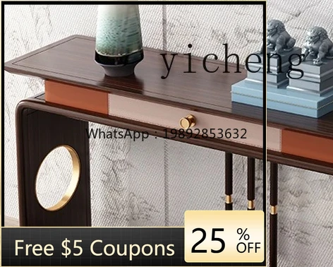 

ZZ new Chinese entrance table strip case end view table living room partition entrance solid wood