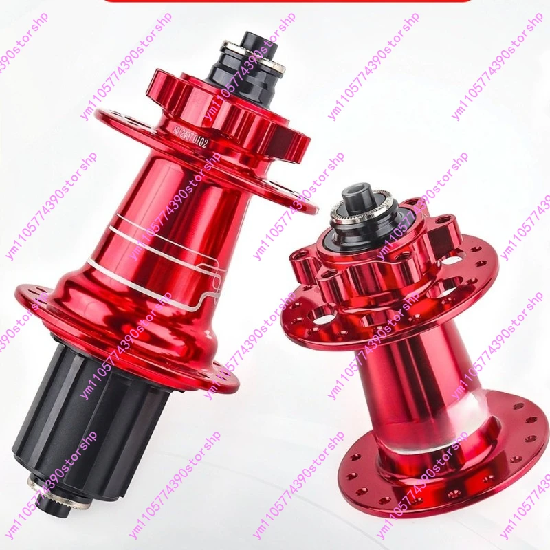 Compatible with MTB Bicycle Hub 32H HG‑XD‑MS Freehub‑Body 120‑Clicks QR‑Thru‑Axle Front‑2 Rear‑4 Bearings Pawl‑Mechanism