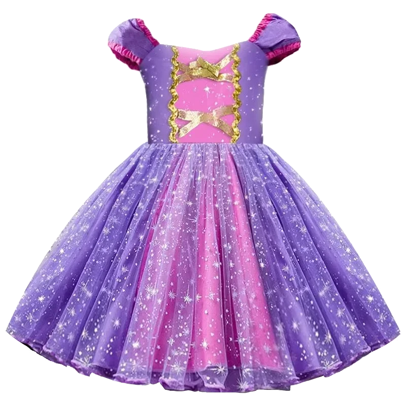 Rapunzel Dress for Baby Girls Rapunzel Purple Costume Toddler Kids Cosplay Birthday Party Princess Dress Halloween Costume 2024