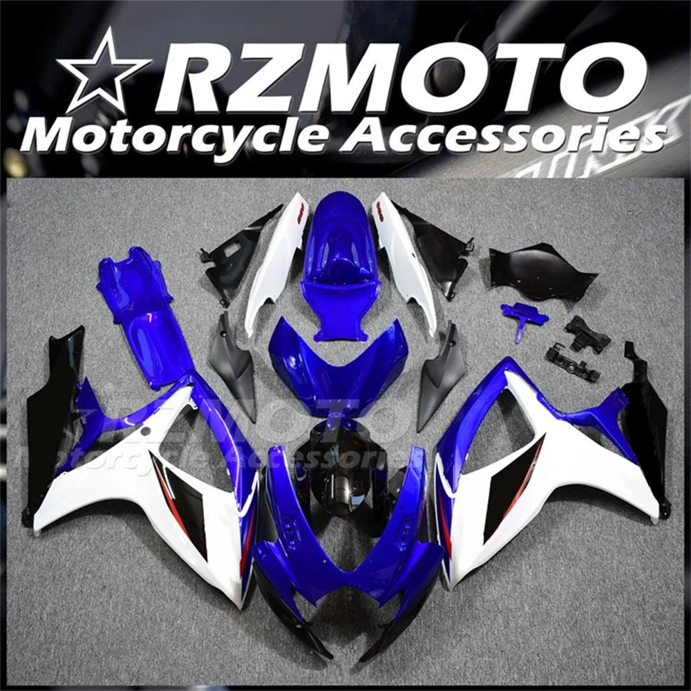 New ABS Motorcycle Fairings Kit For Suzuki GSX-R 600 750 K6 2006 2007 06 07 Bodywork Set Custom White Blue