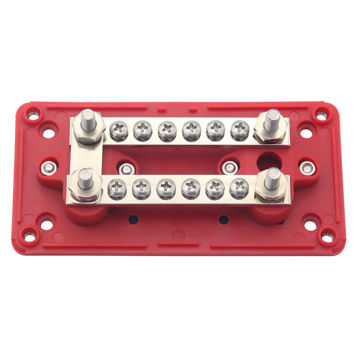 100A Bus Bar Heavy Duty Power Distribution Block Busbar Box Module with 12XM4 M6 Terminal Studs for Car RV Boat