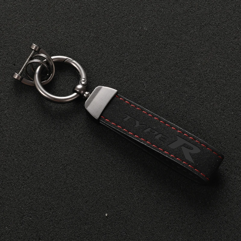 Fashion Suede Keychain 4s Shop Exquisite Gift Keyring With Horseshoe Buckle For Honda TYPE R Civic xrv crv City Accord Fit Jazz