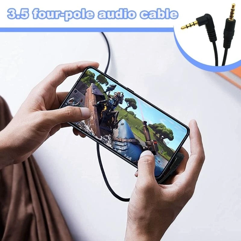 K0EA 3.5mm Stereo Acoustic Cord Straight Head to 90° Bend 1 Meter PVC Jacketed Wire