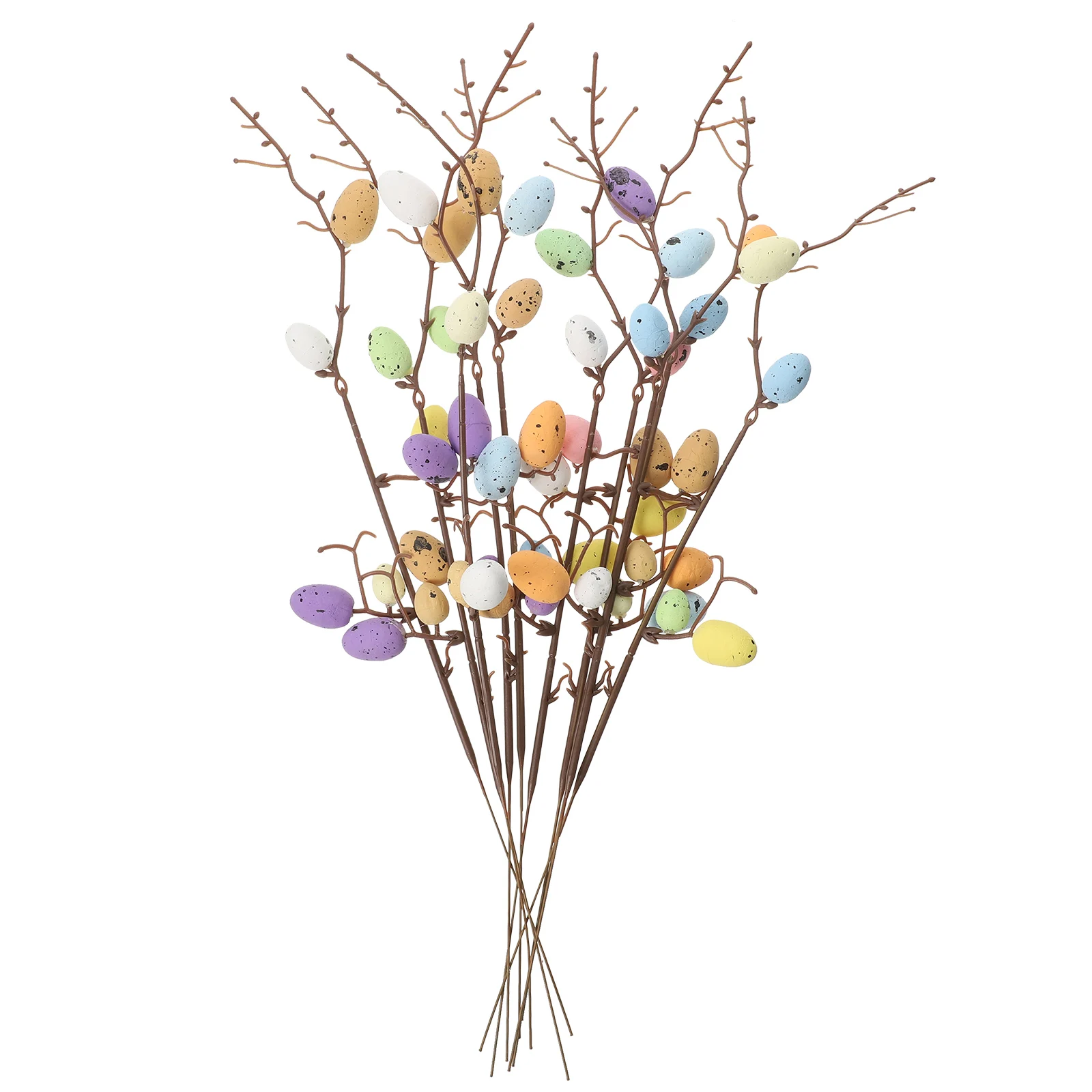 

10 Pcs Simulated Easter Egg Branches Foam Flowers Decorative Twigs Vase Floral Arrangement Picks Artificial Mini Stem