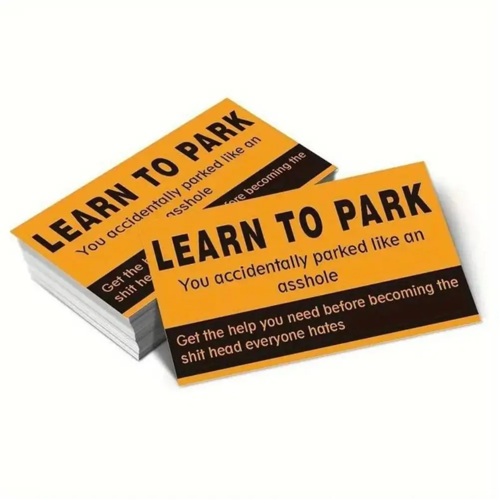 

Funny 50Pcs Bad Parking Business Cards Learn To Park Bad Parking Ticket Parking Violation Cards for Parking Violations
