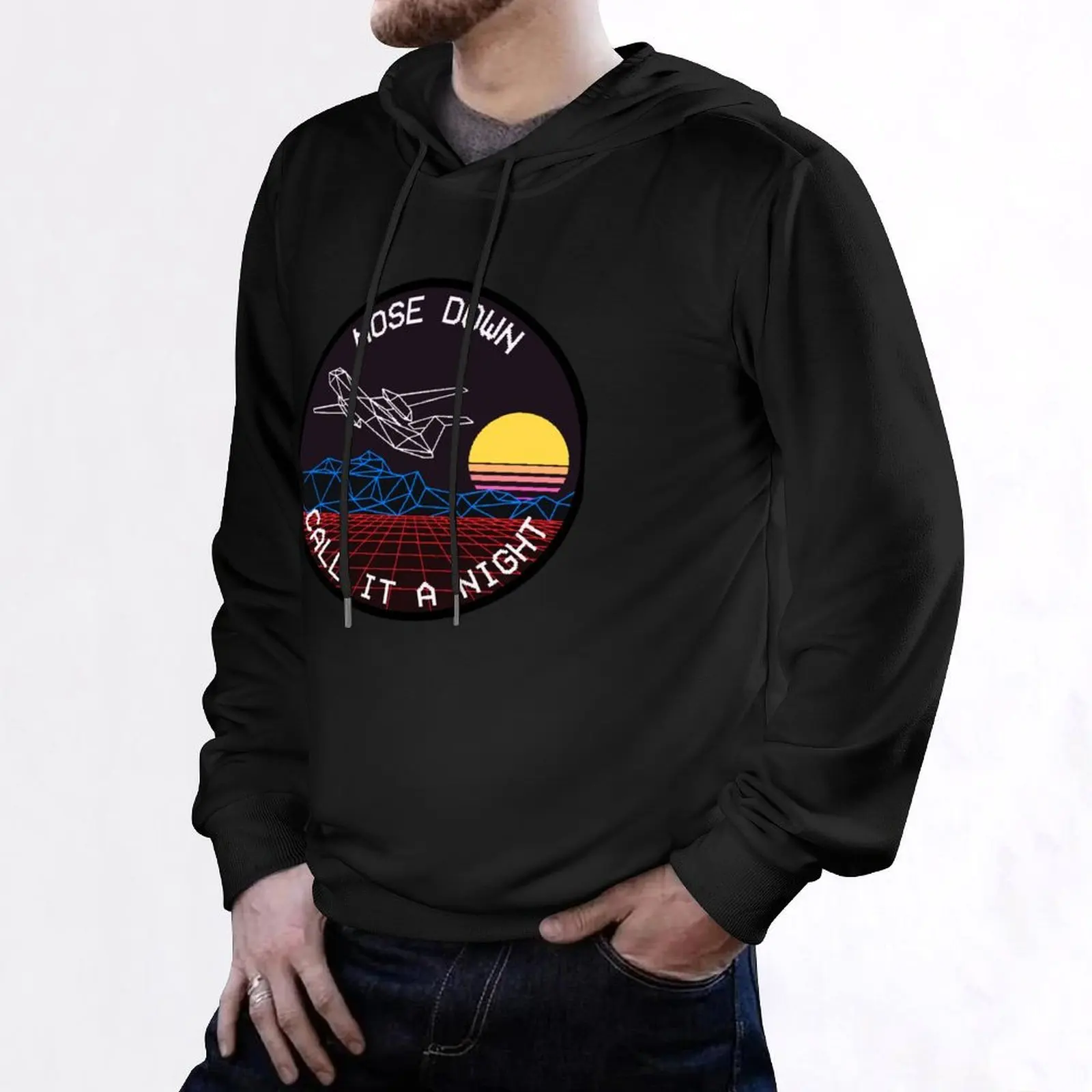 Sky King - Nose Down & Call It A Night Hoodie ملابس الرسوم المتحركة ملابس الخريف للرجال ترتدي هوديي