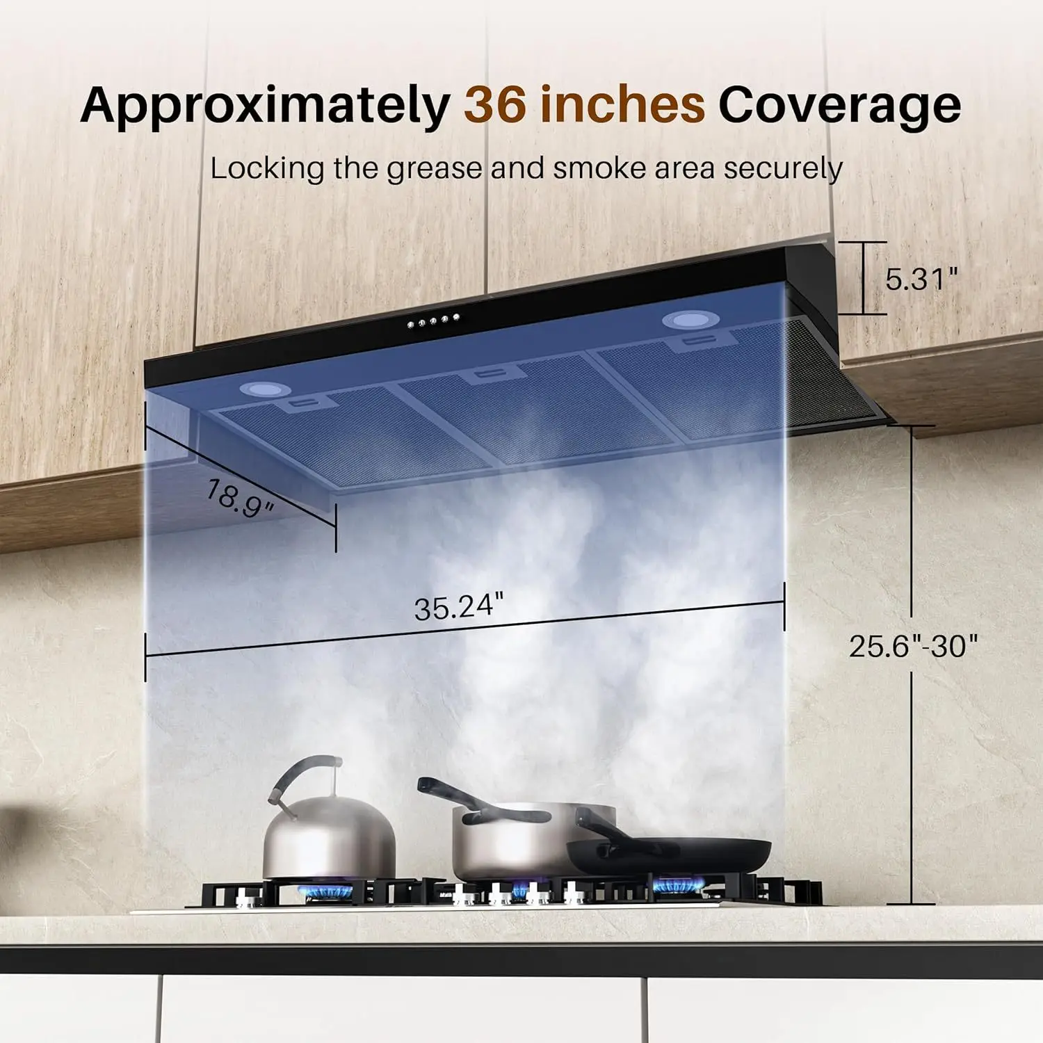 

Mini Kitchen Slim Range Hood 60/70/75/80/90cm Kitchen Appliance Under Cabinet Smoke Extractor Ultra-thin Chimney Cooker Hood