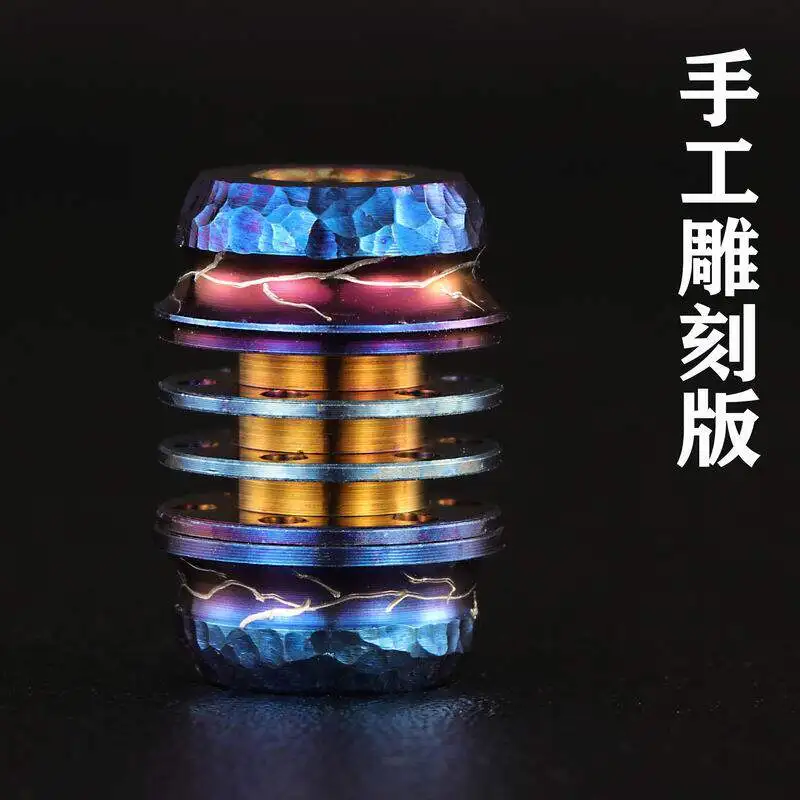 EDC Titanium Knife Lanyard Beads TC4 Pendant Umbrella Bracelet Beaded Phone Chain Pendant