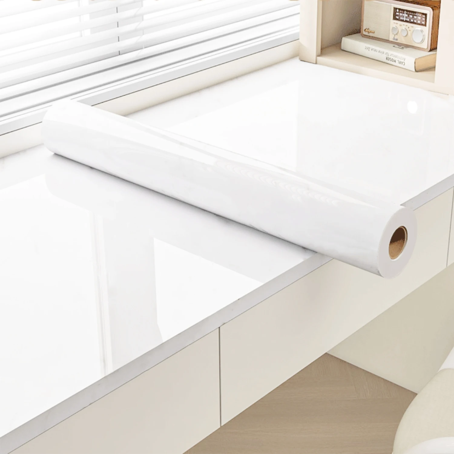 

Белые самоклеящиеся настенные обои, самоклеящиеся обои с автогеоном, домашний декор, высокая термостойкость, водонепроницаемая наклейка