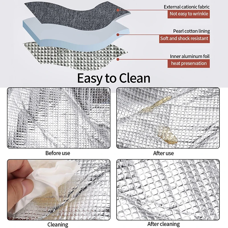 حقيبة غداء حرارية محمولة للنساء، حقيبة طعام معزولة للثلاجة الصغيرة، ثلاجات غداء تحجب الألوان للعمل مع سحاب