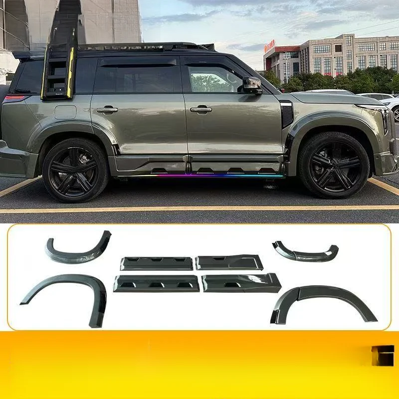 Best Choice L Uman Style Wide Body Kit Front Lip Door Panel Side Skirt Rear Lip Wheel Arch for Mid-Size SUV Off-Road