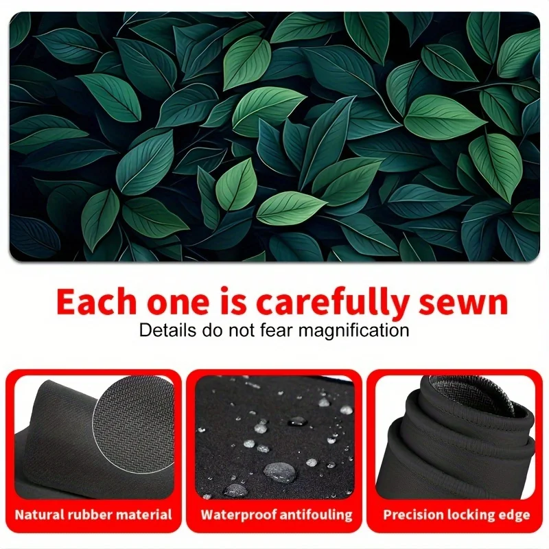 Groot groen blad botanisch ontwerp gaming muismat antislip bureaumat voor toetsenbord computer pc muis kantoor computer accessoire