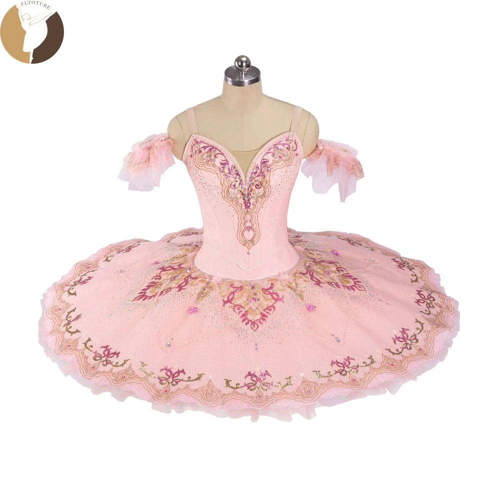 

FLTOTURE New Arrival Dance of the Sugar Plum Fairy Tutu Skirt Girls Pink Ballet Custom Made Costumes For Ballerina 1407