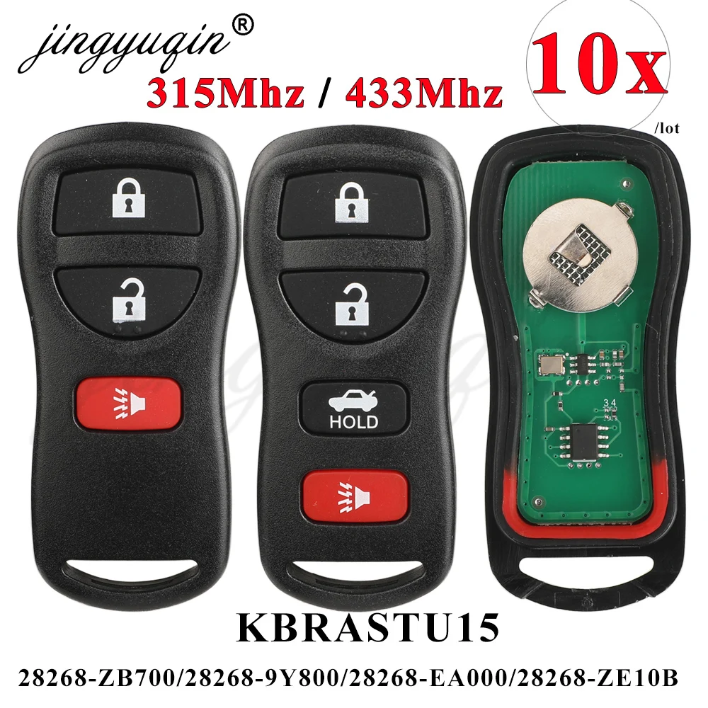 Jingyuqin 10X 3/4 Taste 315/433 Mhz Fernbedienung schlüssel Fob Für Nissan Armada Frontier Murano Pathfinder Quest Titan xterra 2002-2007 schlüssel