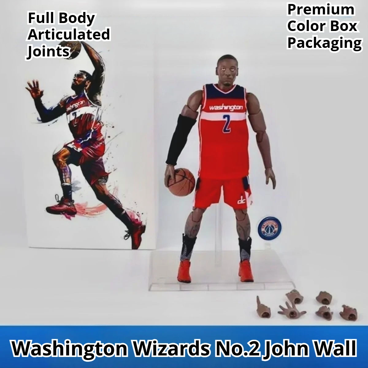 Figura de acción articulada coleccionable de Star John Wall del Washington Wizards No.2, regalo